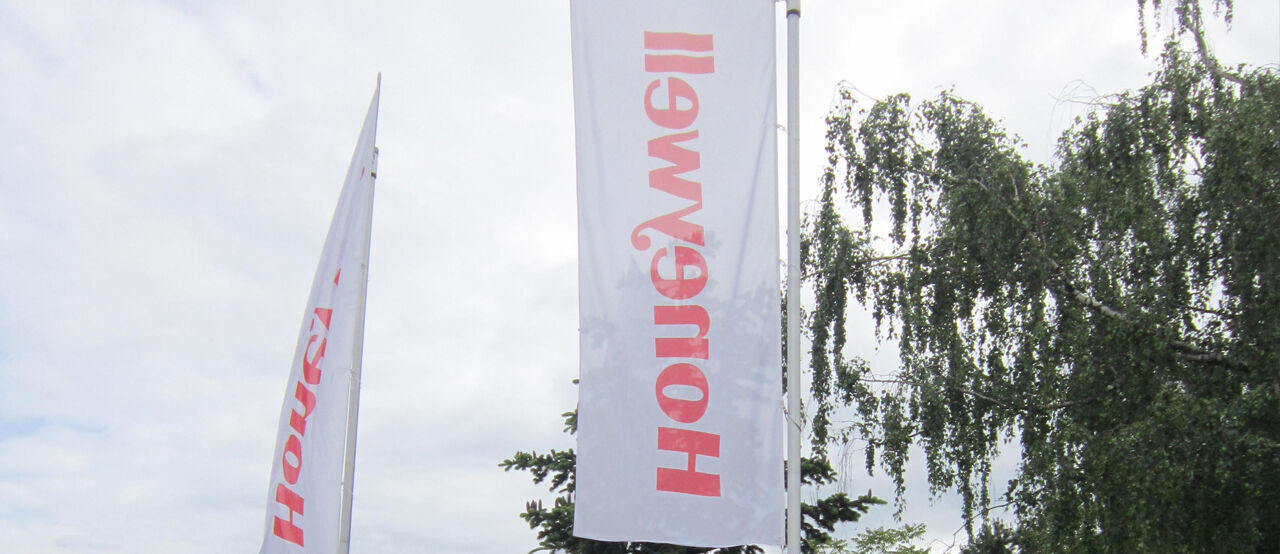 Werbesystem, Außenwerbung, Wiesbaden, Fahnen, Beachflags