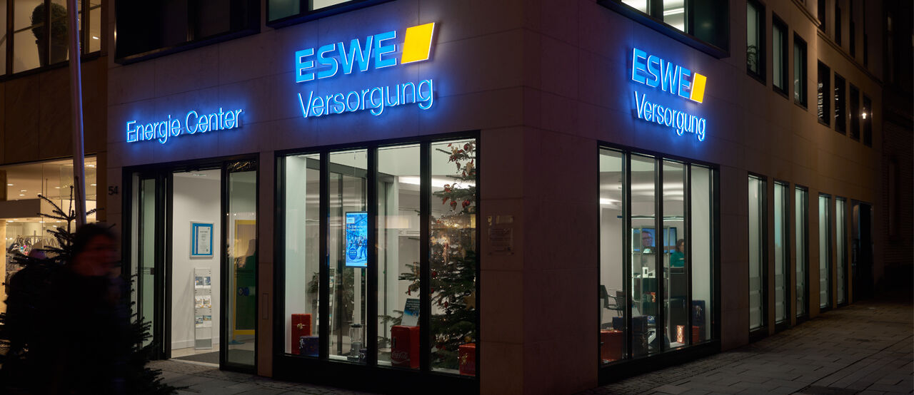 Außenwerbung, Lichtwerbung, Leuchtreklame, ESWE Versorgung, DIGIFANT Werbetechnik Wiesbaden