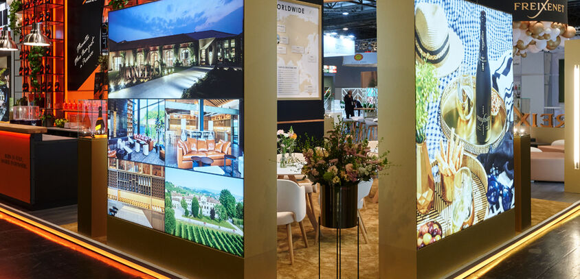 LED Trennwände, LED Texilwand, Leuchtwand