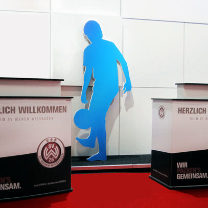 SV Wehen Wiesbaden, Promotiontheke, Multiline Sale Theke, Mobile Theke, DIGIFANT Werbetechnik Wiesbaden