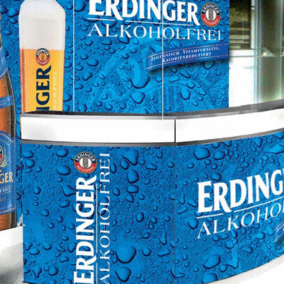 Mobile Ausschanktheke, Erdinger Privatbrauerei, Thekenbau ISINGERMERZ