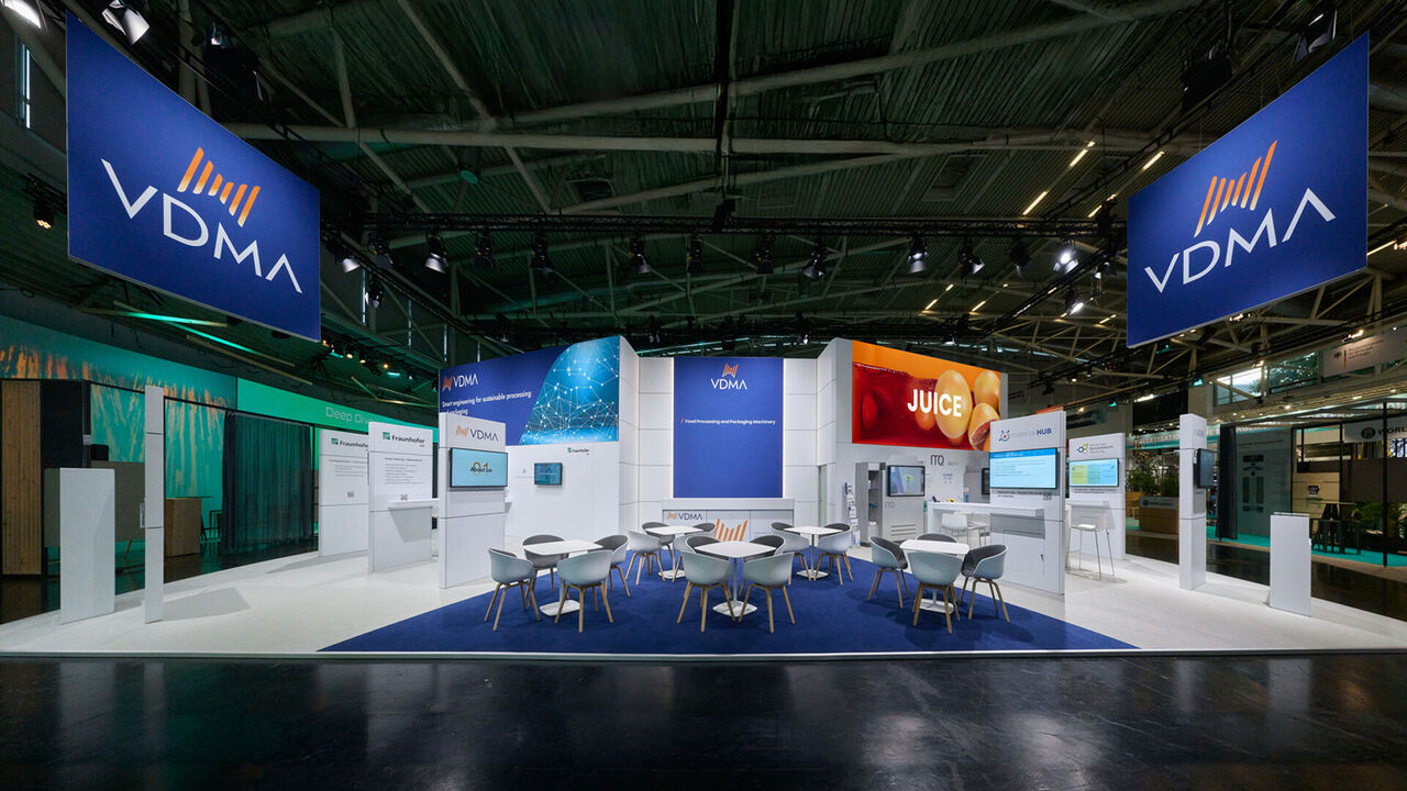 Standkonzept, Gemeinschaftsstand,drinktec Messe, Blickfang