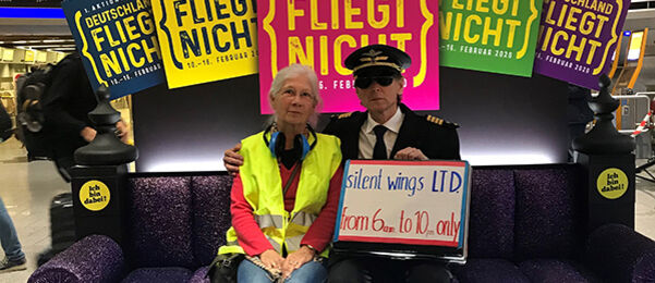 Aktion Deutschland fliegt nicht, gemeinsam nix tun, Sofa, Digifant, Werbetechnik