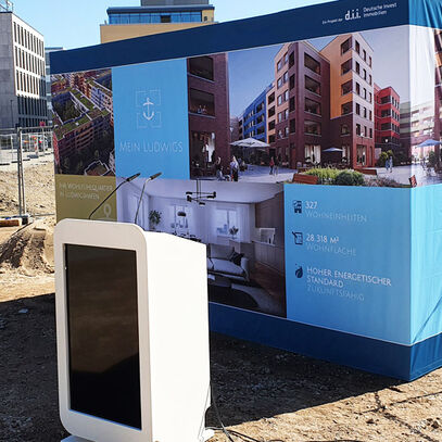 mobile Fotowand, Pressewand, mobile Pressewand