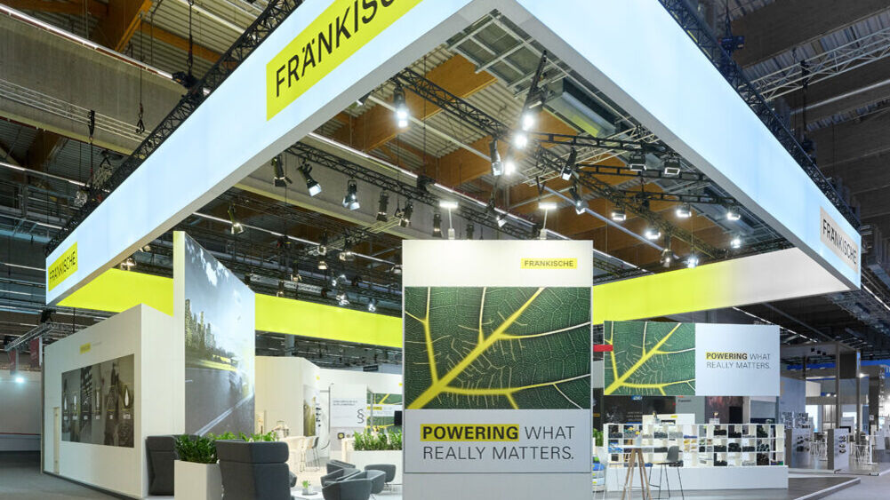 Messestand Fränkische Rohrwerke, Messe Light + Building Frankfurt, Messebau ISINGERMERZ