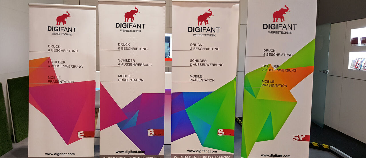 Bannerdisplays, Rollups, DIGIFANT Werbetechnik Wiesbaden
