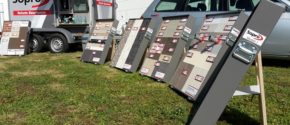 Roadshow, Sopro Bauchemie, Promotion, Isingermerz, Hausmesse, Firmenjubiläum, Workshop, Fachhandel, Promotionaktion, Eventservice, Event, Werbedisplay