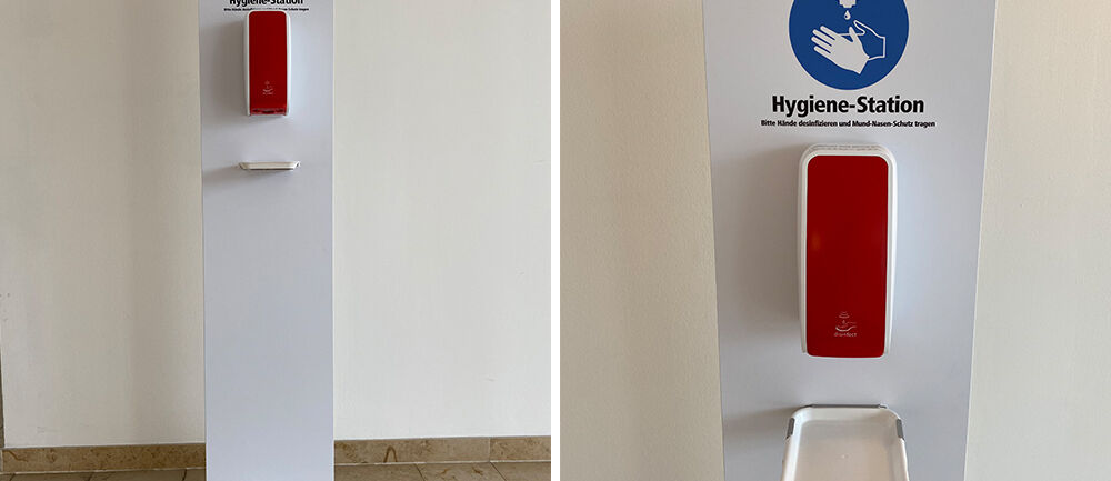 Corona, Hygienestation, Handdesinfektion, Hygieneschutz-Produkt, Digifant, Werbetechnik