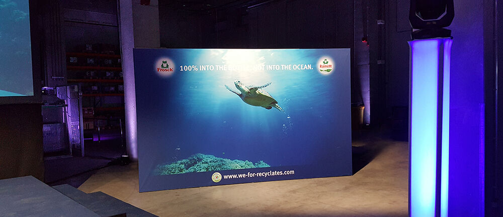 Fotowand, Werner+Mertz, Erdal, Frosch, Digifant, Werbetechnik, Wiesbaden